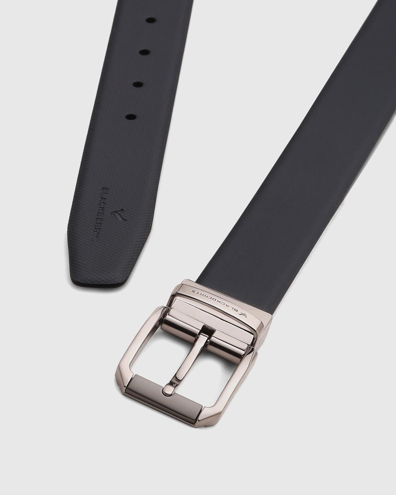 Textured Reversible Belt In Tan Navy (Solomon) - Blackberrys