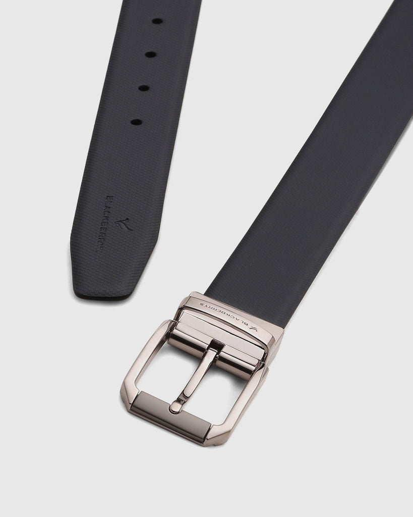 Leather Reversible Tan Navy Textured Belt - Solomon