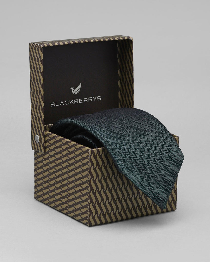 Silk Dark Green Textured Tie - Quzhou