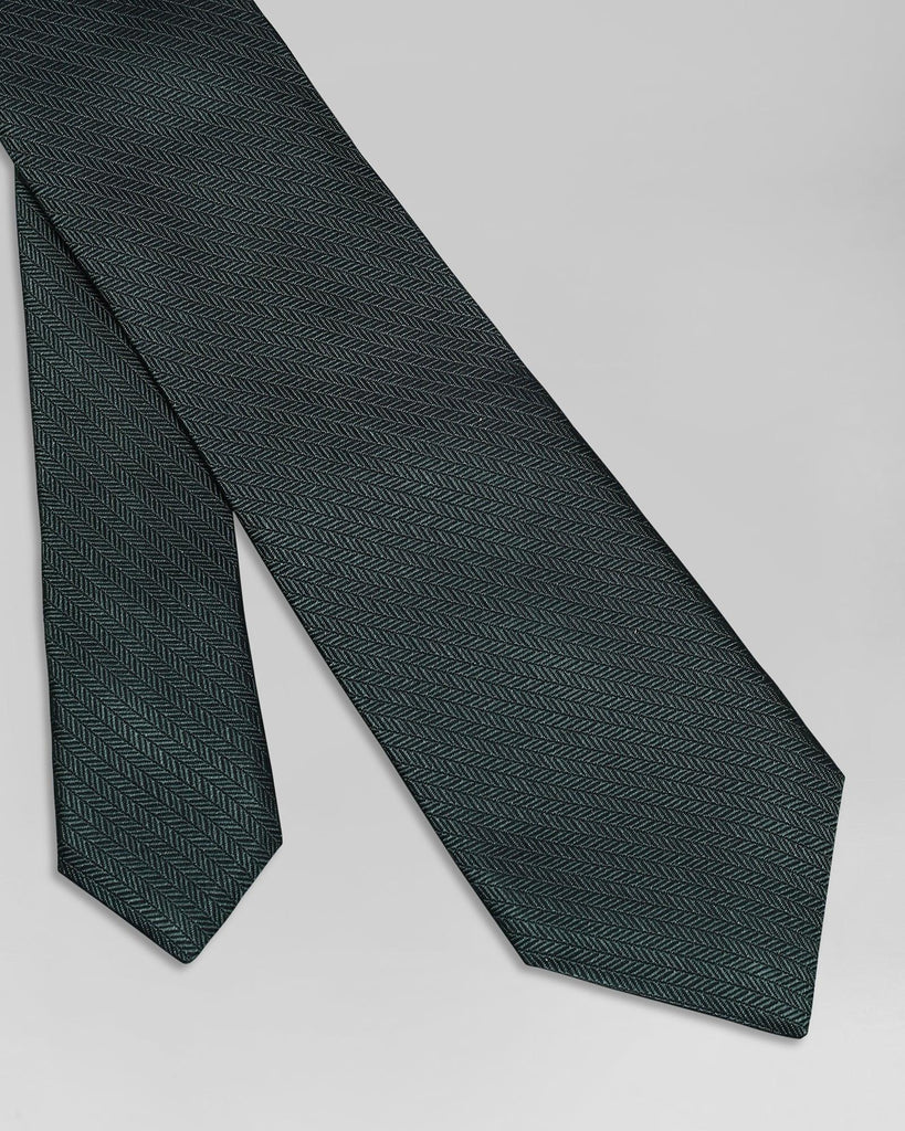 Silk Dark Green Textured Tie - Quzhou