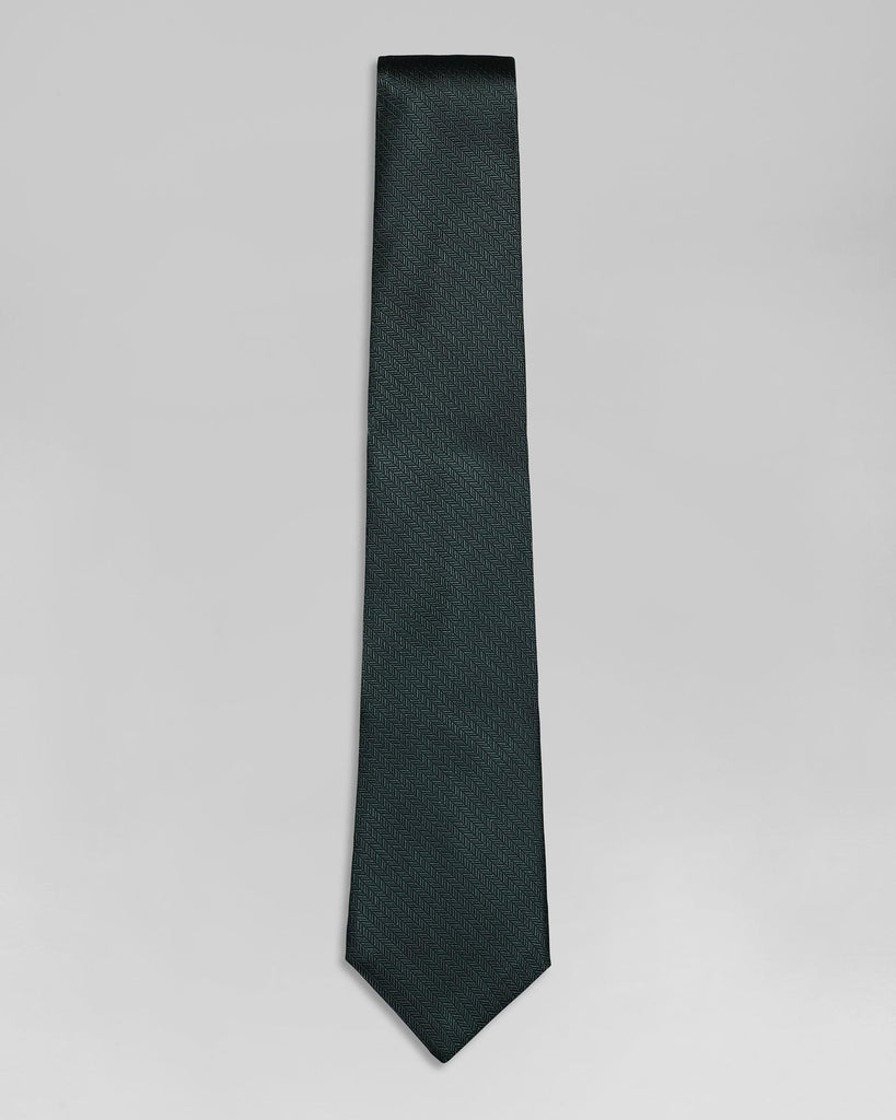 Silk Dark Green Textured Tie - Quzhou