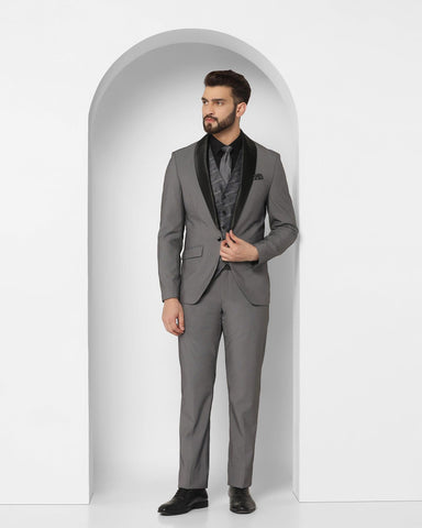 textured tuxedo 3 pcs suit in grey rodrigo blackberrys clothing 1 large