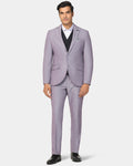 Three Piece Lavender Textured Formal Suit - Ronnie