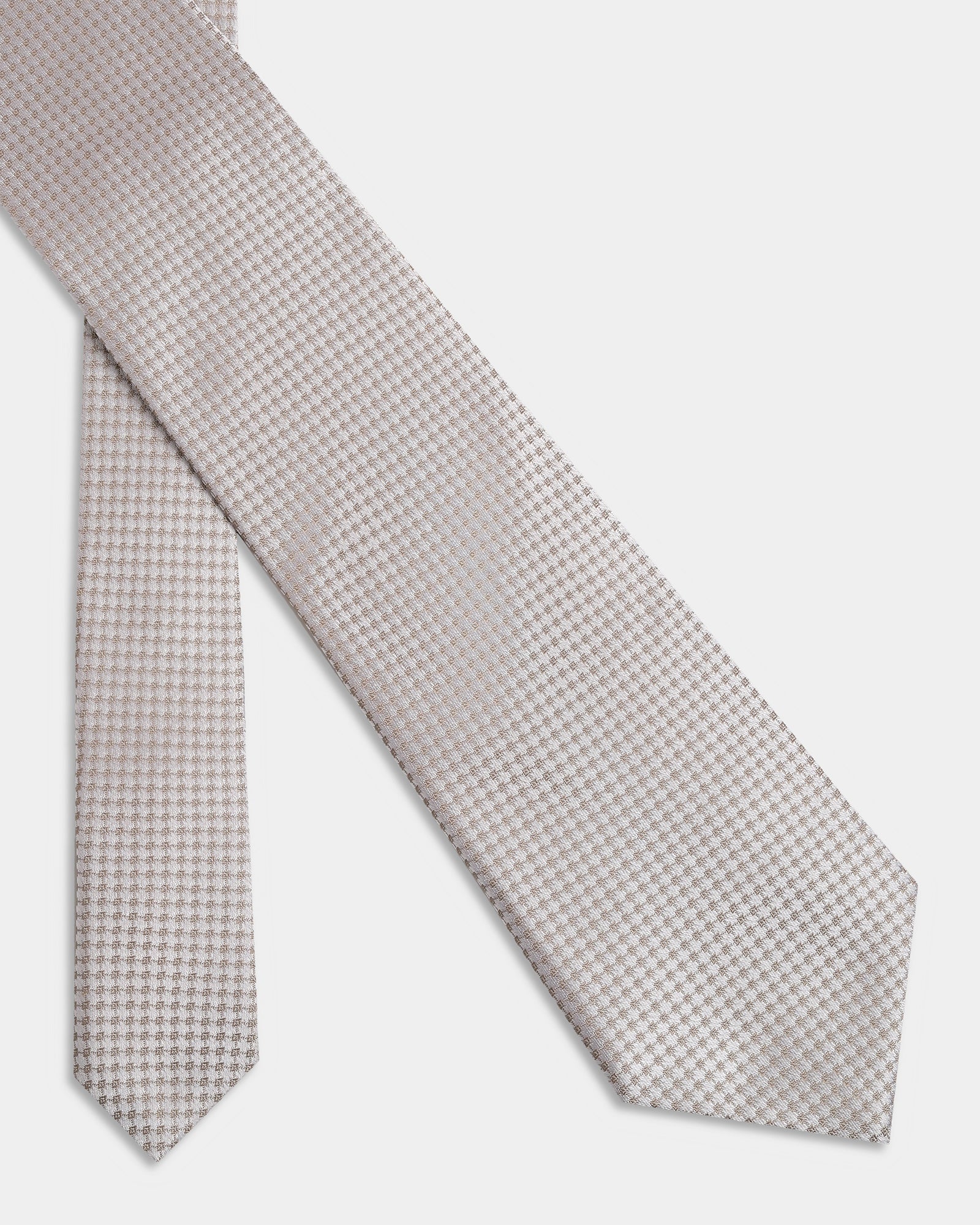 Beige Printed Tie - Brook