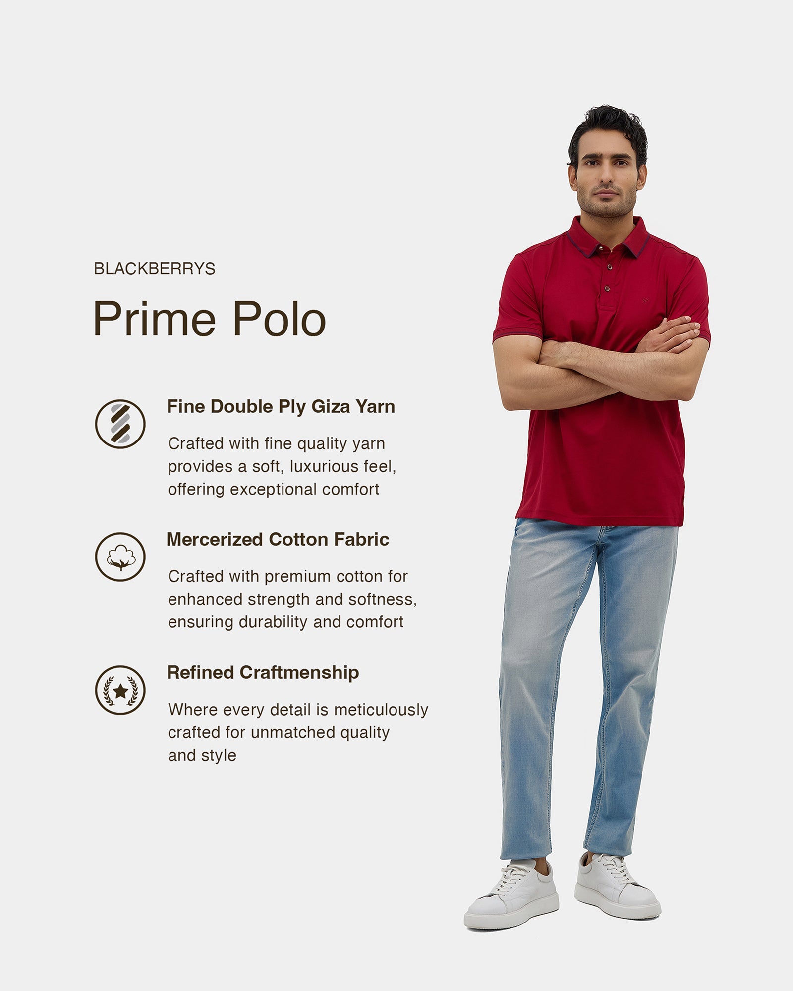 Tomato Rust Solid Polo - Ae Ryun