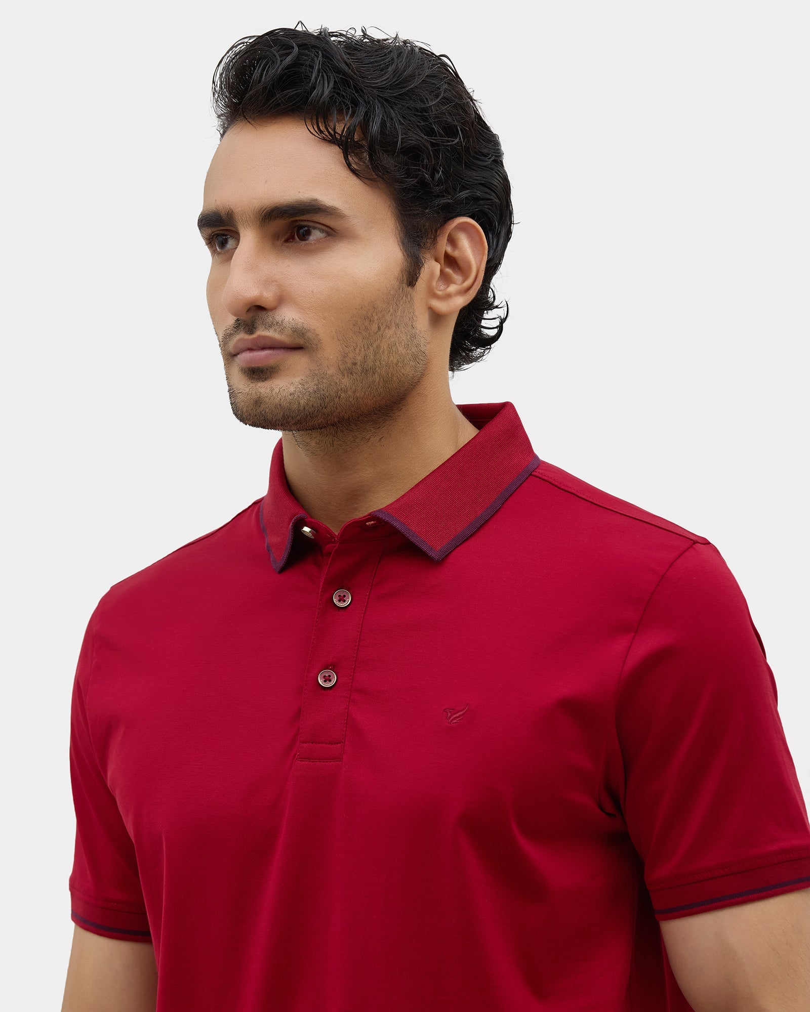 Tomato Rust Solid Polo - Ae Ryun