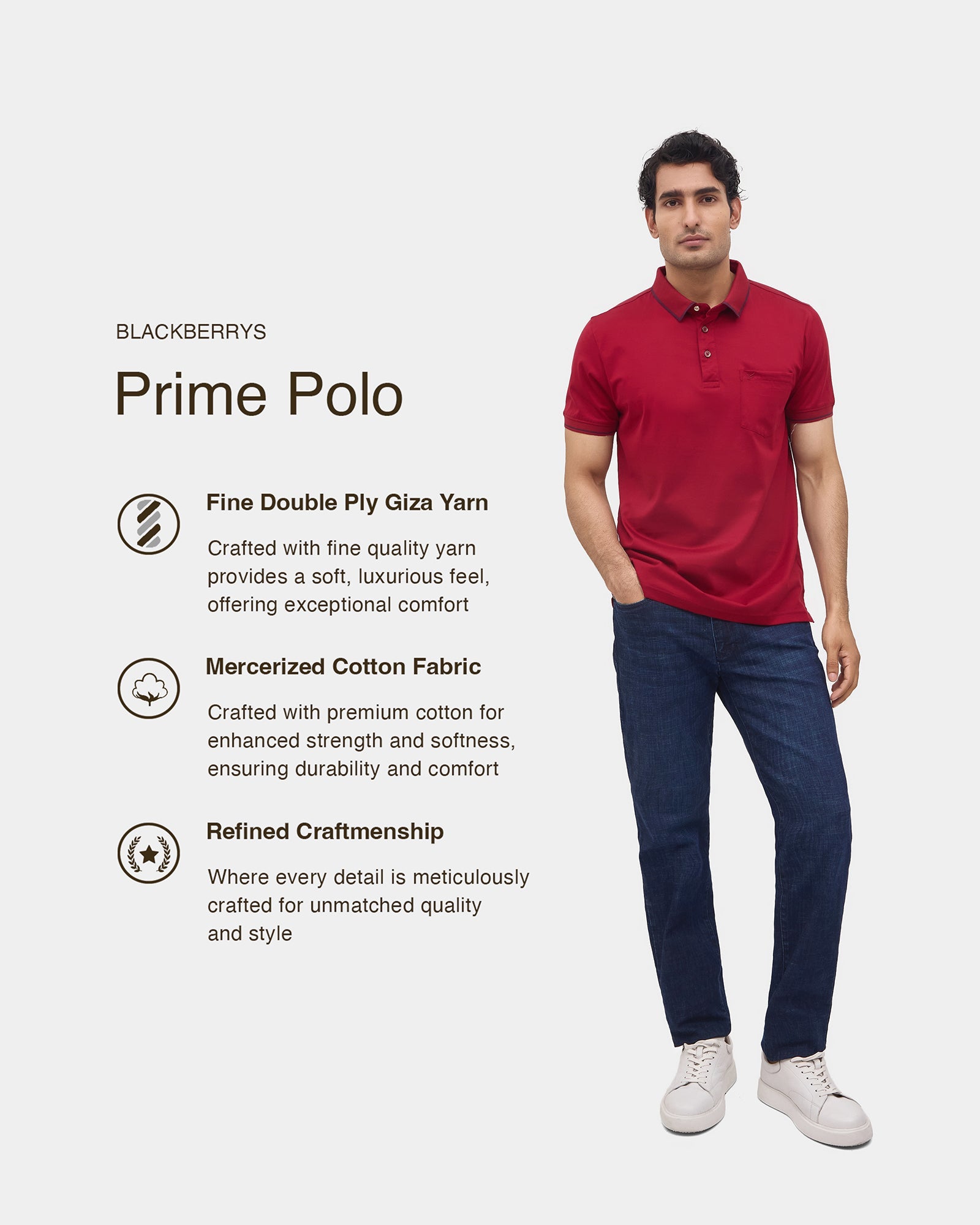 Tomato Rust Solid Polo - Ae Ryun