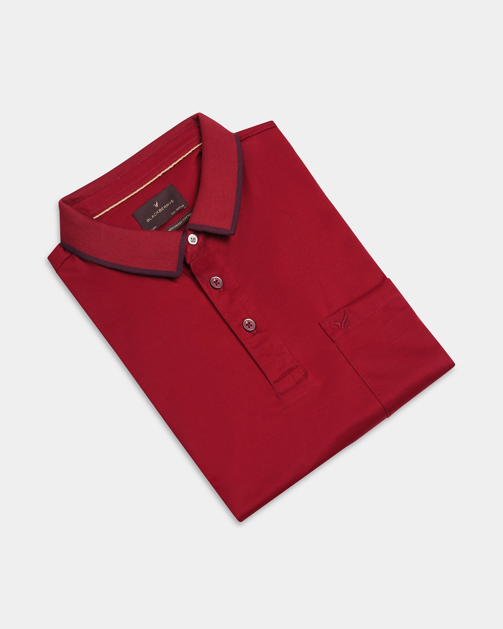 Tomato Rust Solid Polo - Ae Ryun
