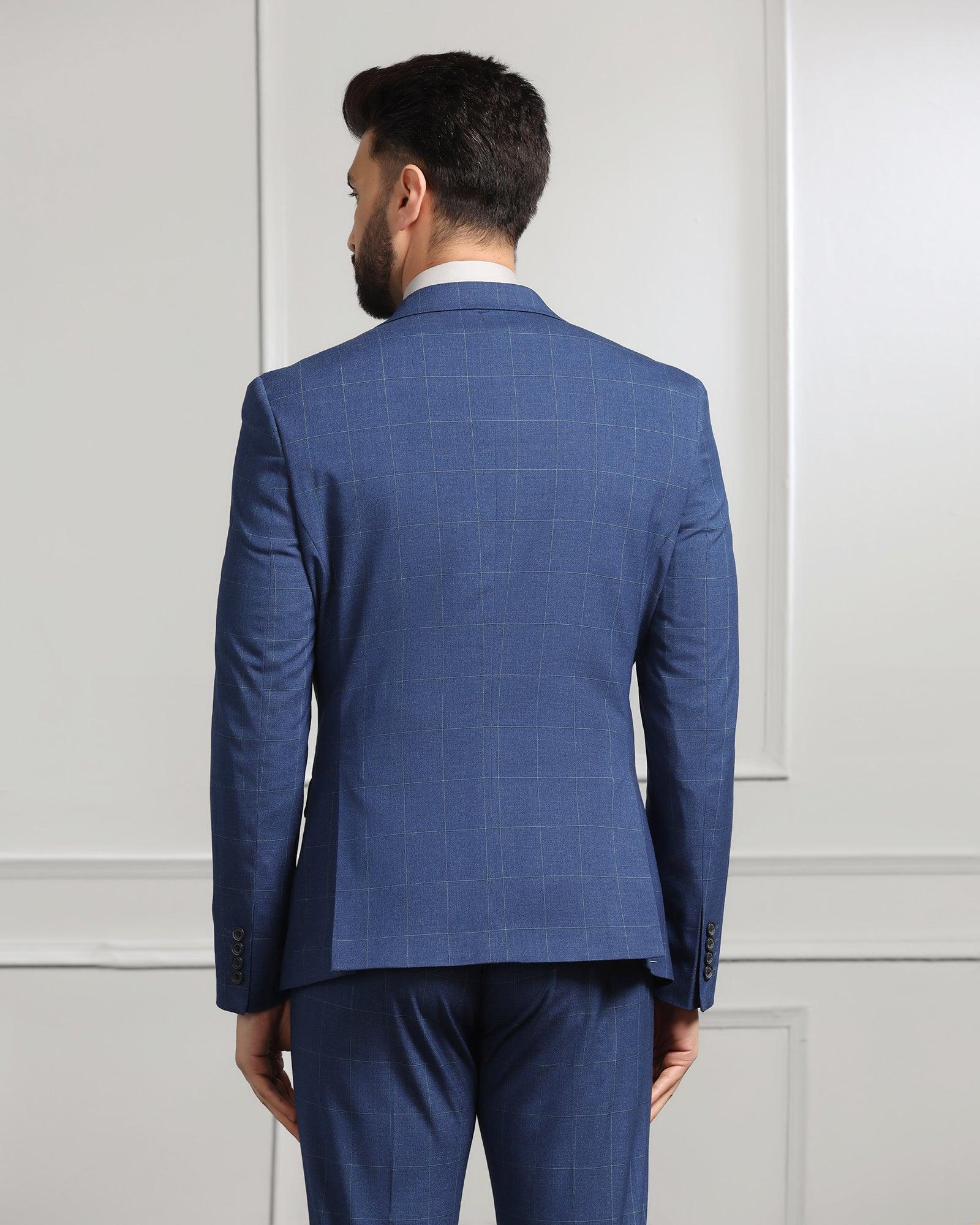 Blue Checks Formal Suit