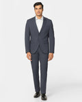 Two Piece Dark Grey Textured Formal Suit - Dave