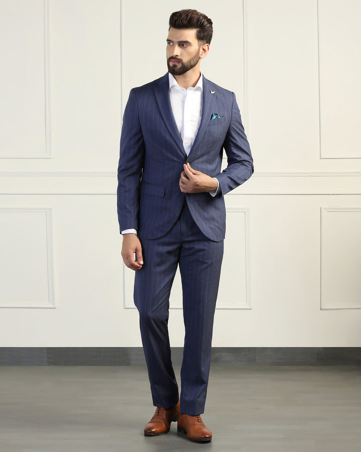 Two Piece Navy Stripe Formal Suit - Bertie