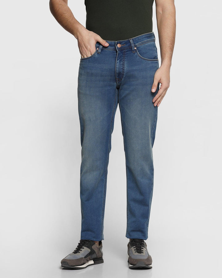 Ultra Stretch Slim Comfort Buff Fit Indigo Jeans - Andy