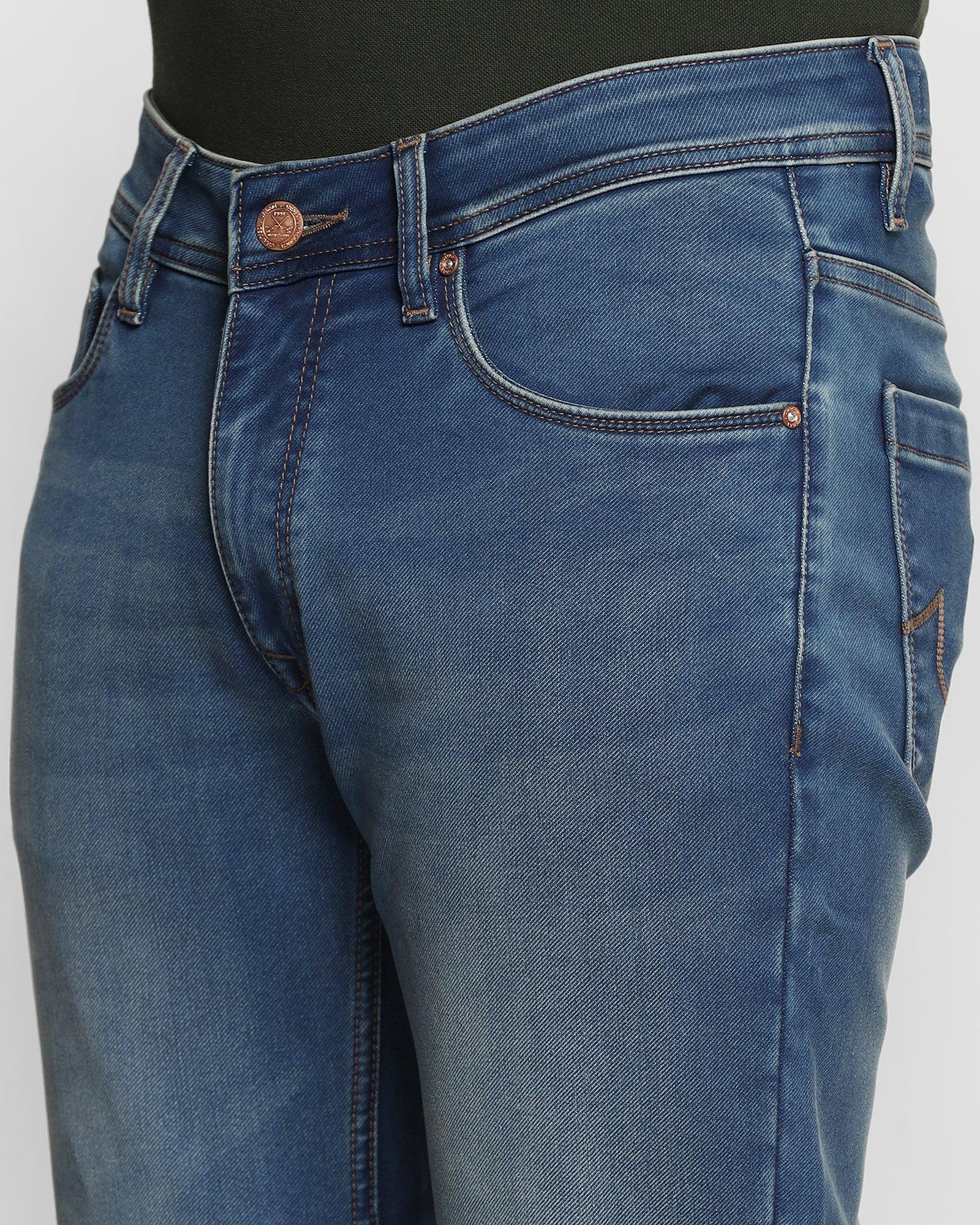 Ultra Stretch Slim Comfort Buff Fit Indigo Jeans - Andy