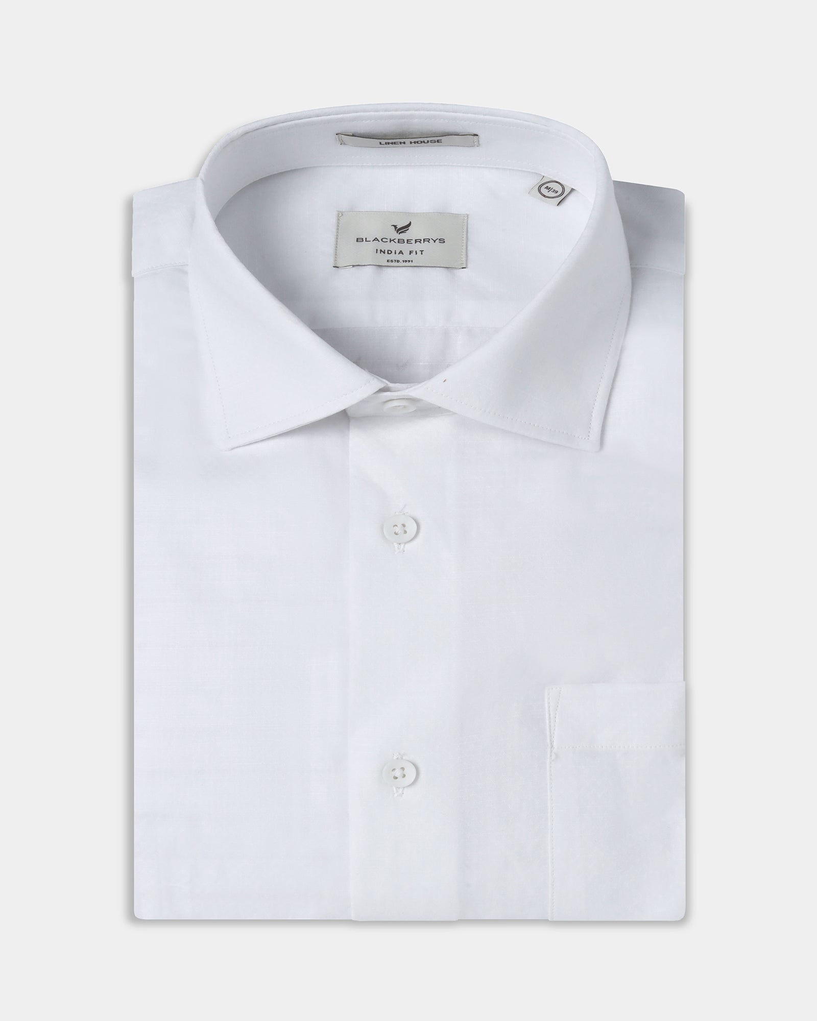 White Linen Textured Shirt - Kross