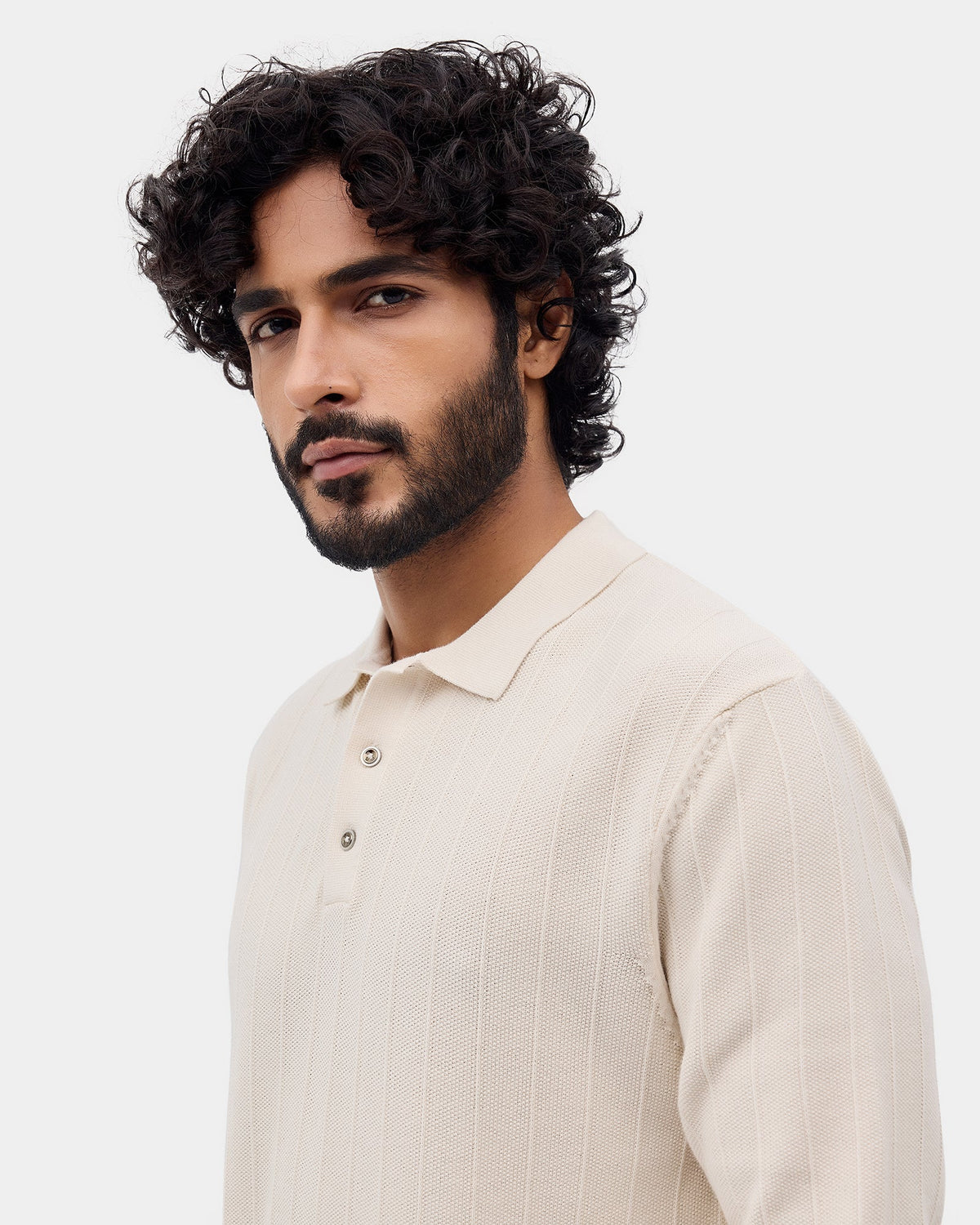 White Textured Sweater - Paris