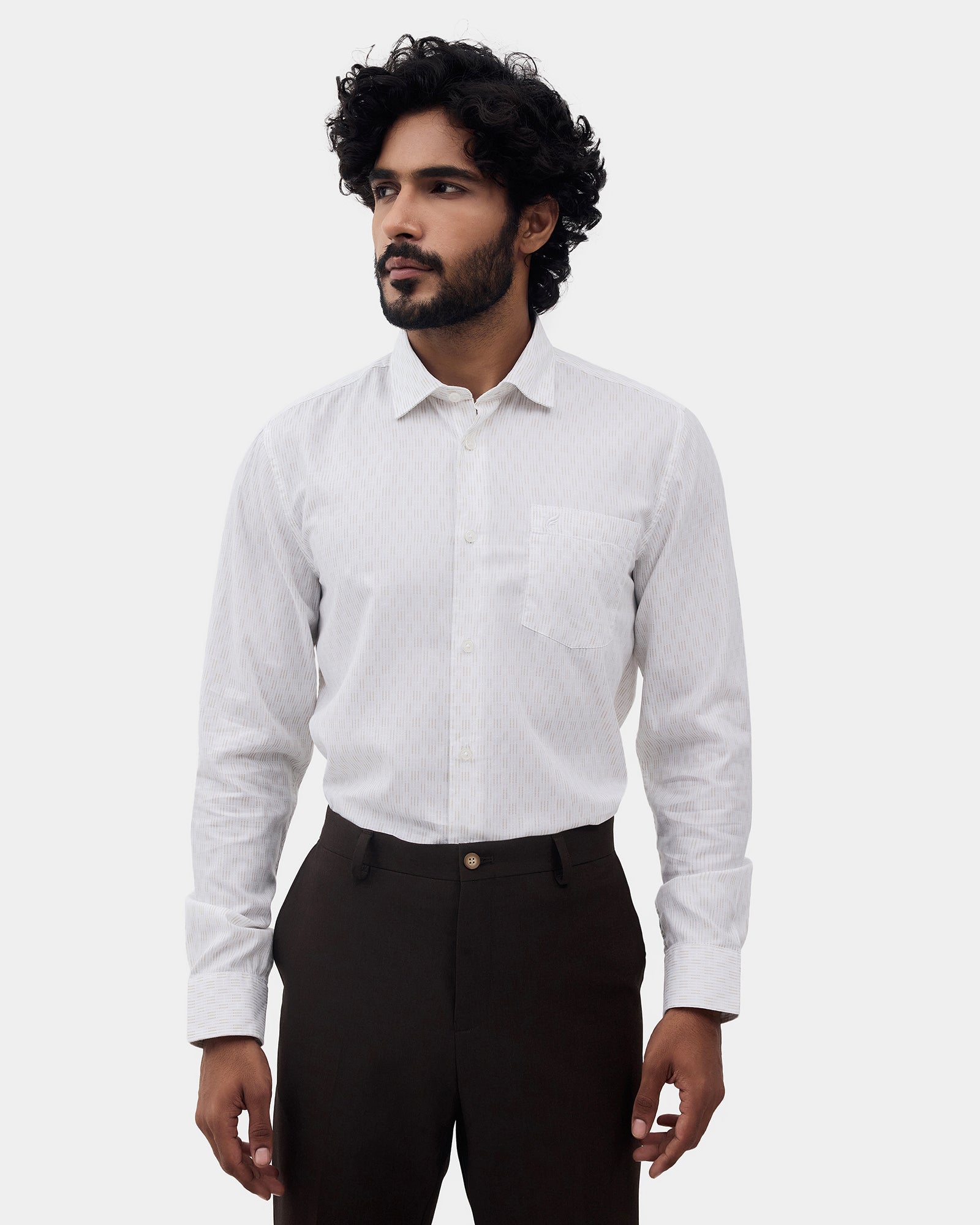 LONG SLEEVE INDIA FIT PRINT SHIRT