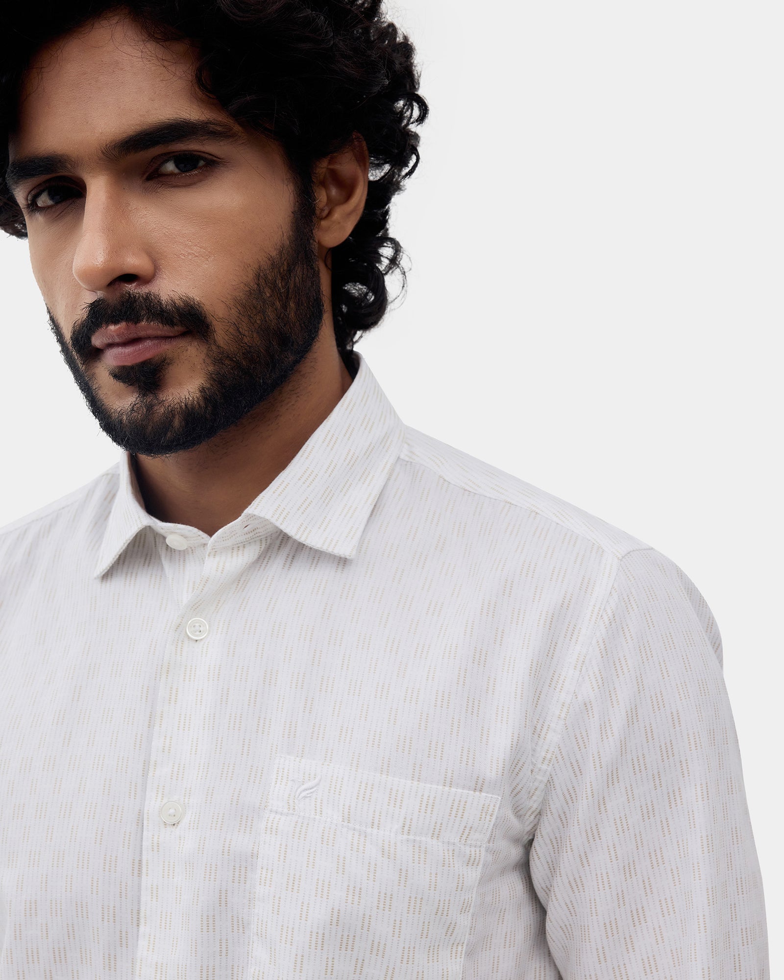 White Printed Shirt - Benico