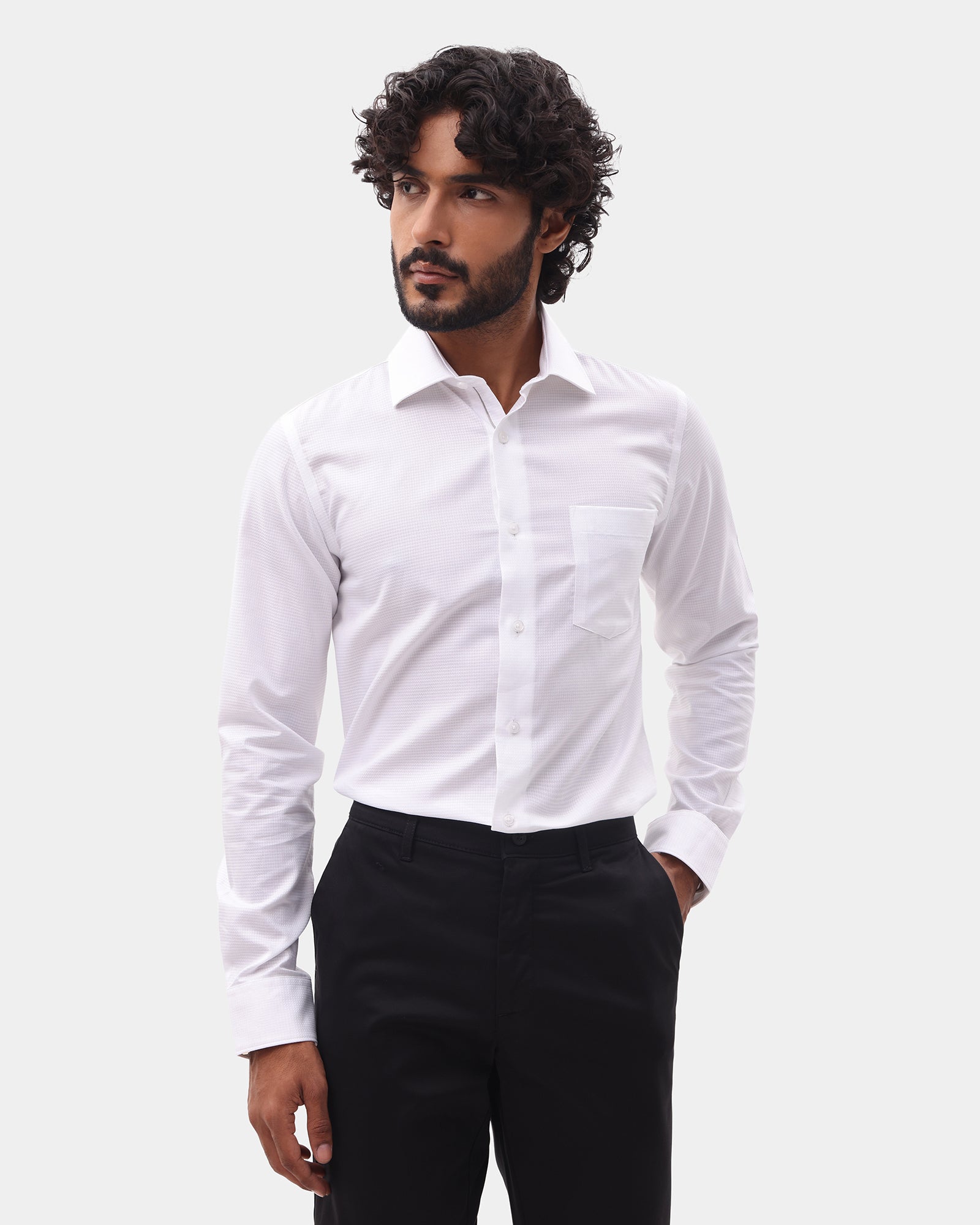 White Textured Shirt - Stilon