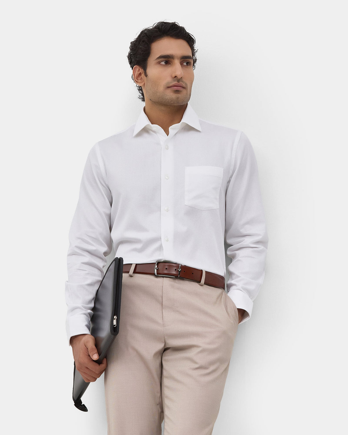 White Solid Shirt - Fair