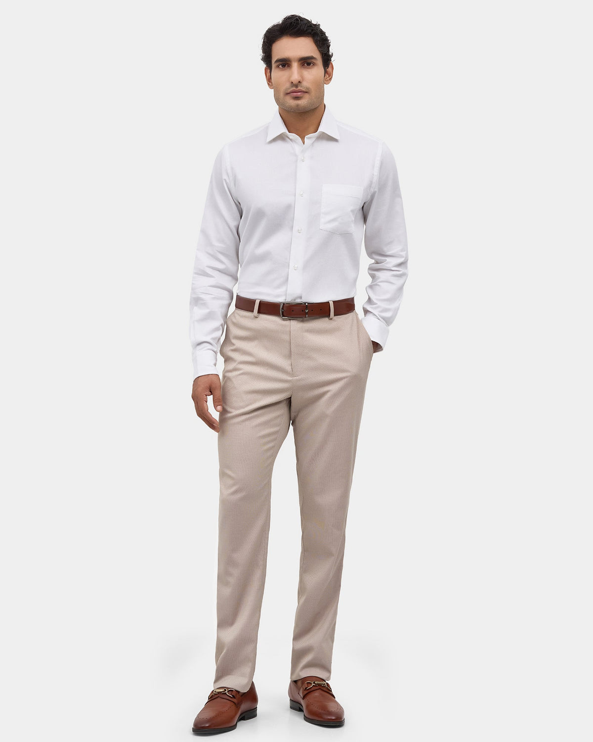 White Solid Shirt - Fair