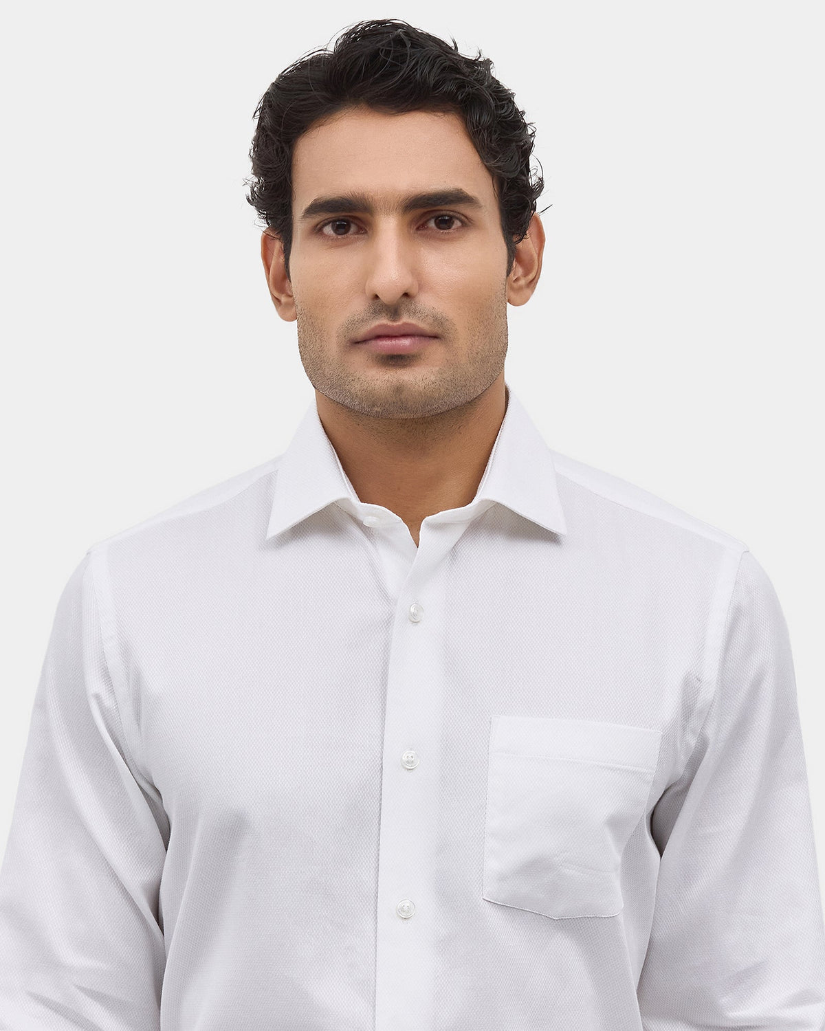 White Solid Shirt - Fair