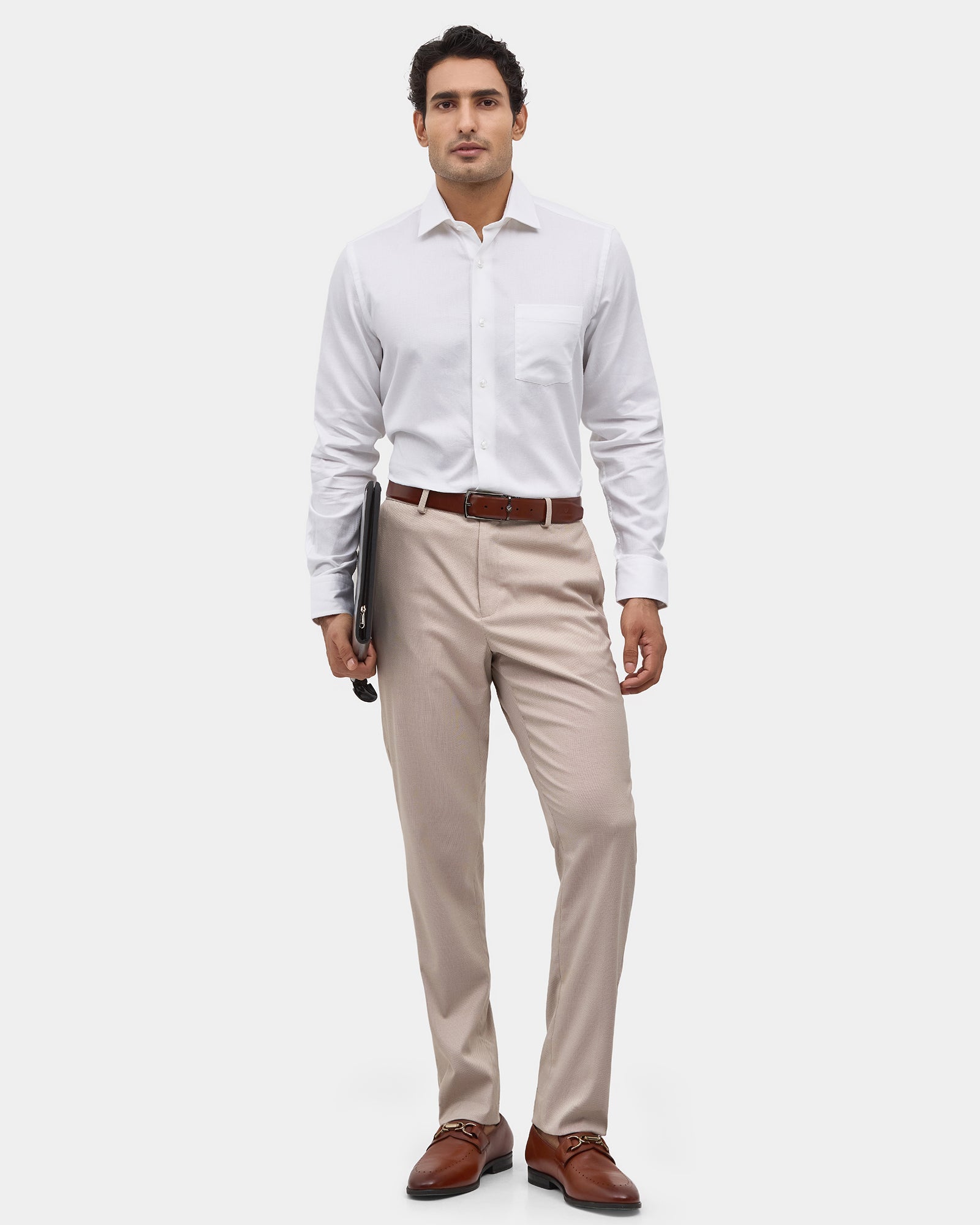 White Solid Shirt - Fair