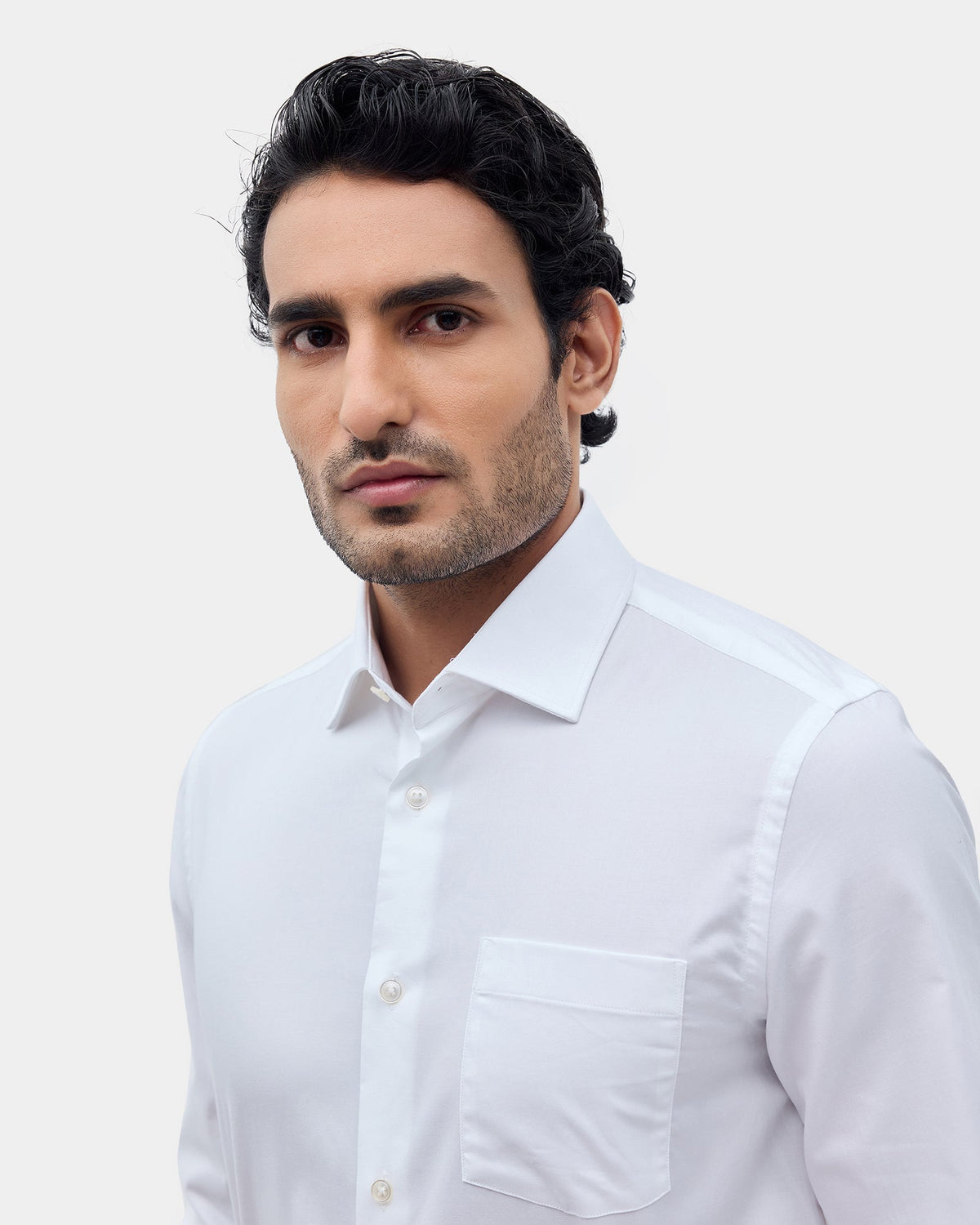 White Solid Shirt - Frenchman