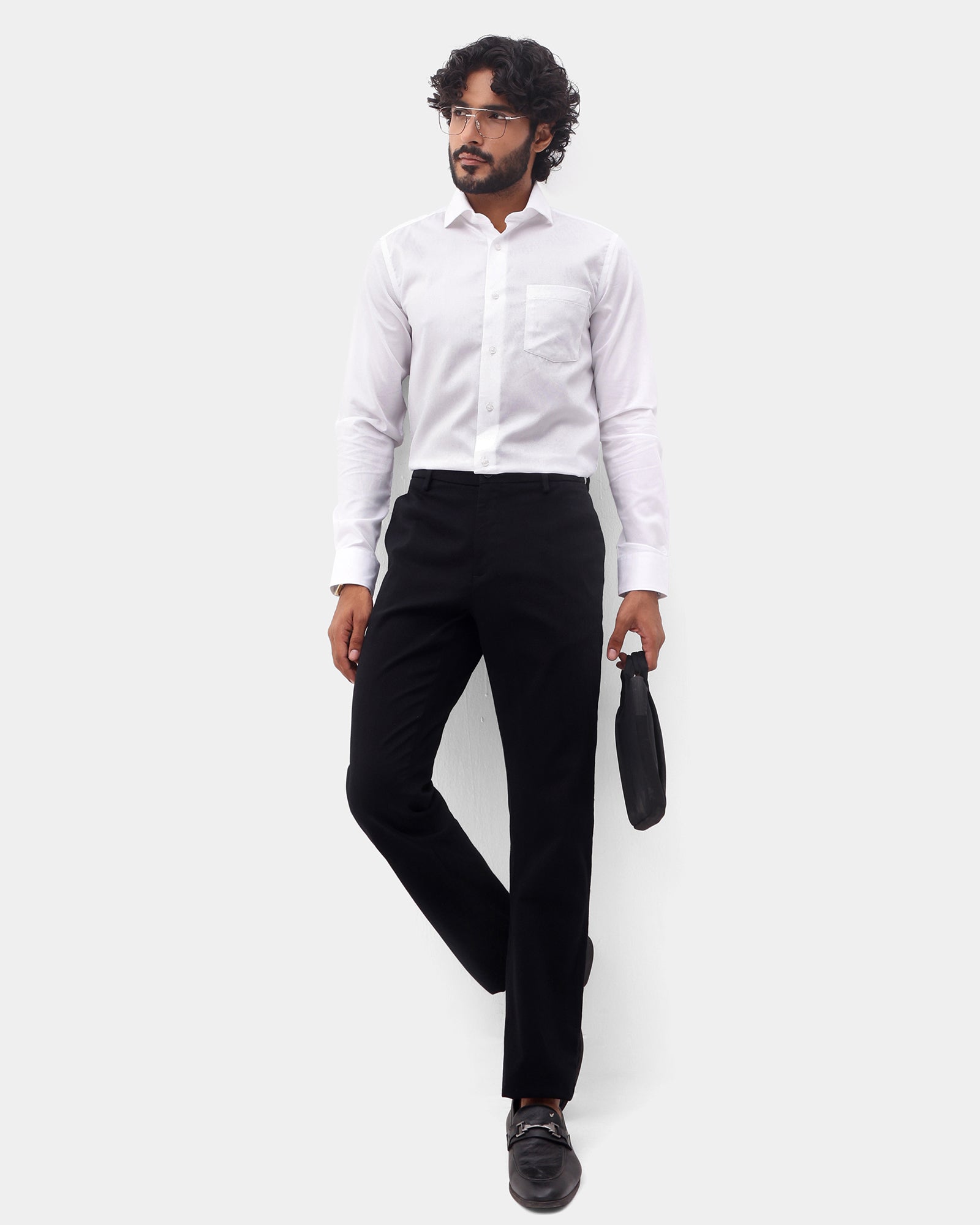 White Textured Shirt - Alvero
