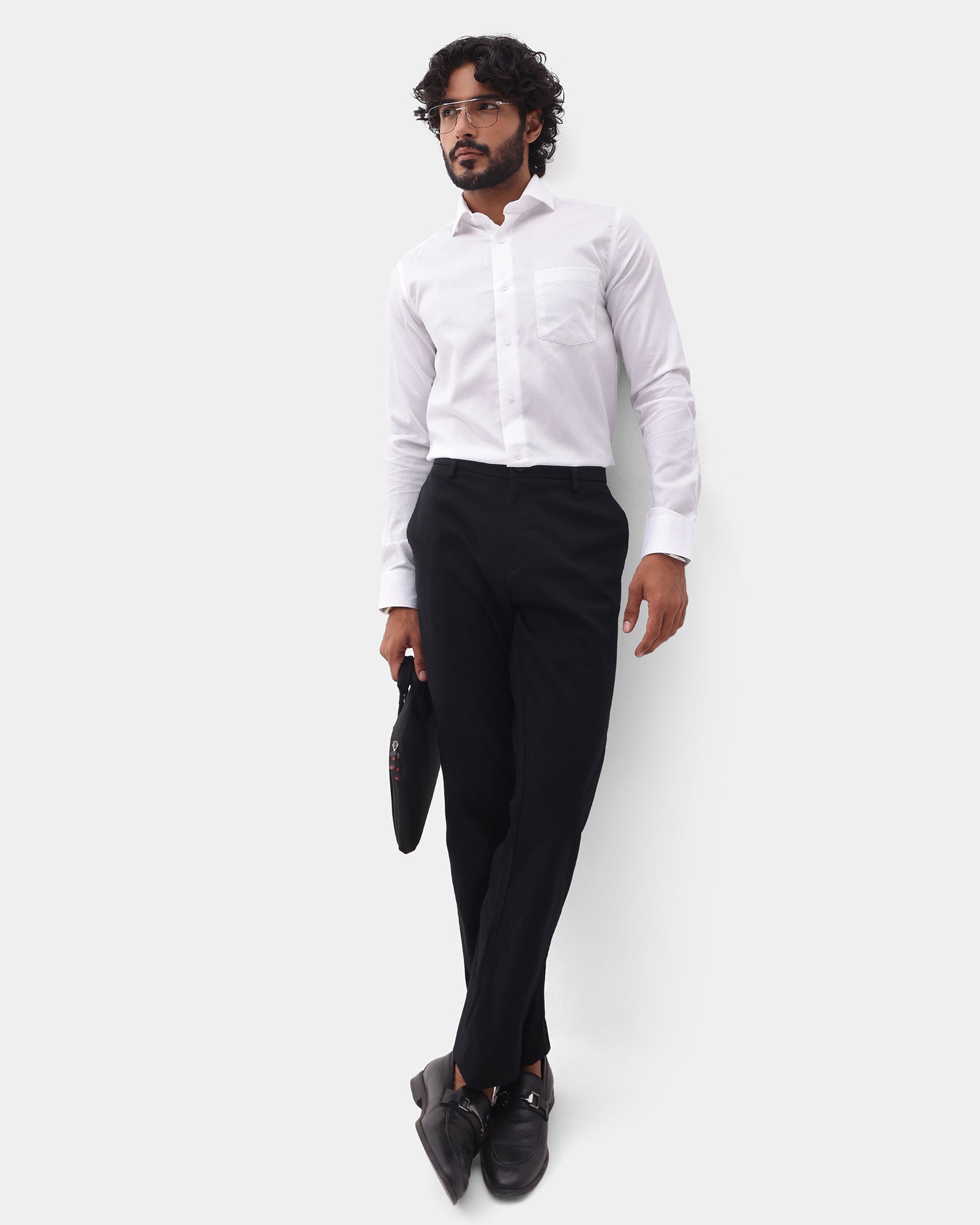 White Textured Shirt - Alvero