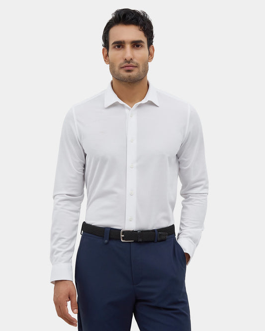 White TechPro Stripe Shirt - Keish