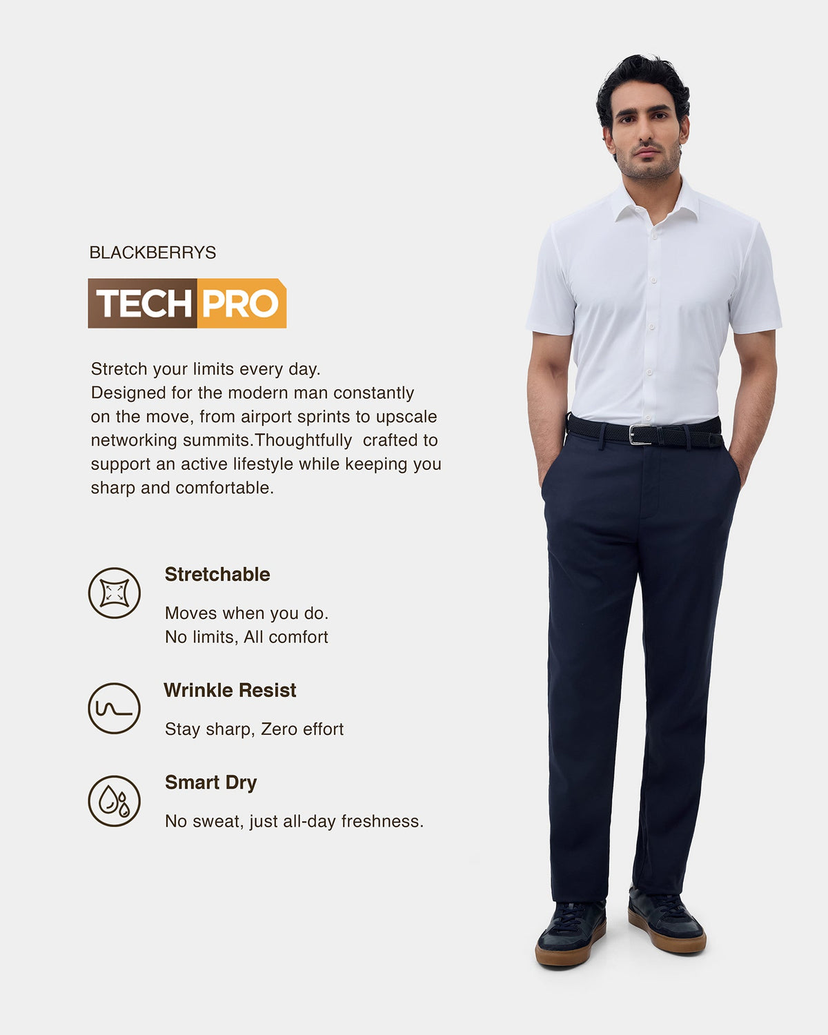 White Techpro Textured Shirt - Kanon
