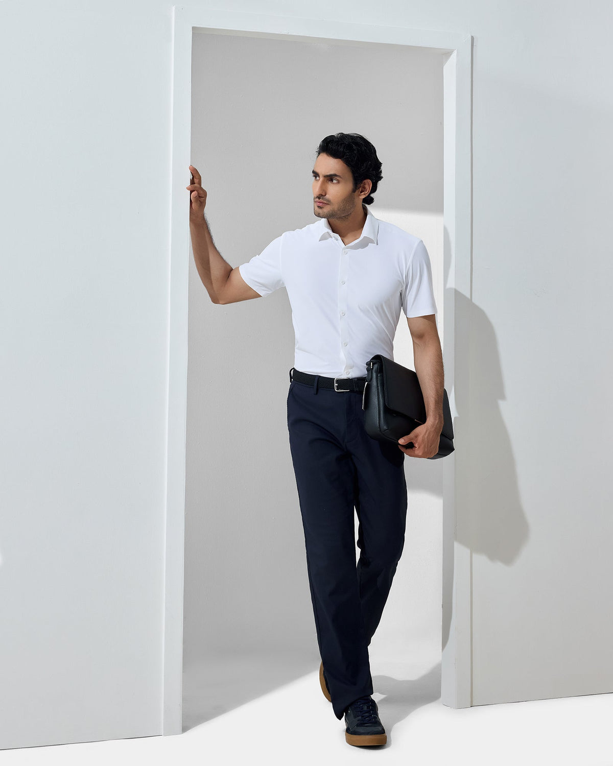 White Techpro Textured Shirt - Kanon