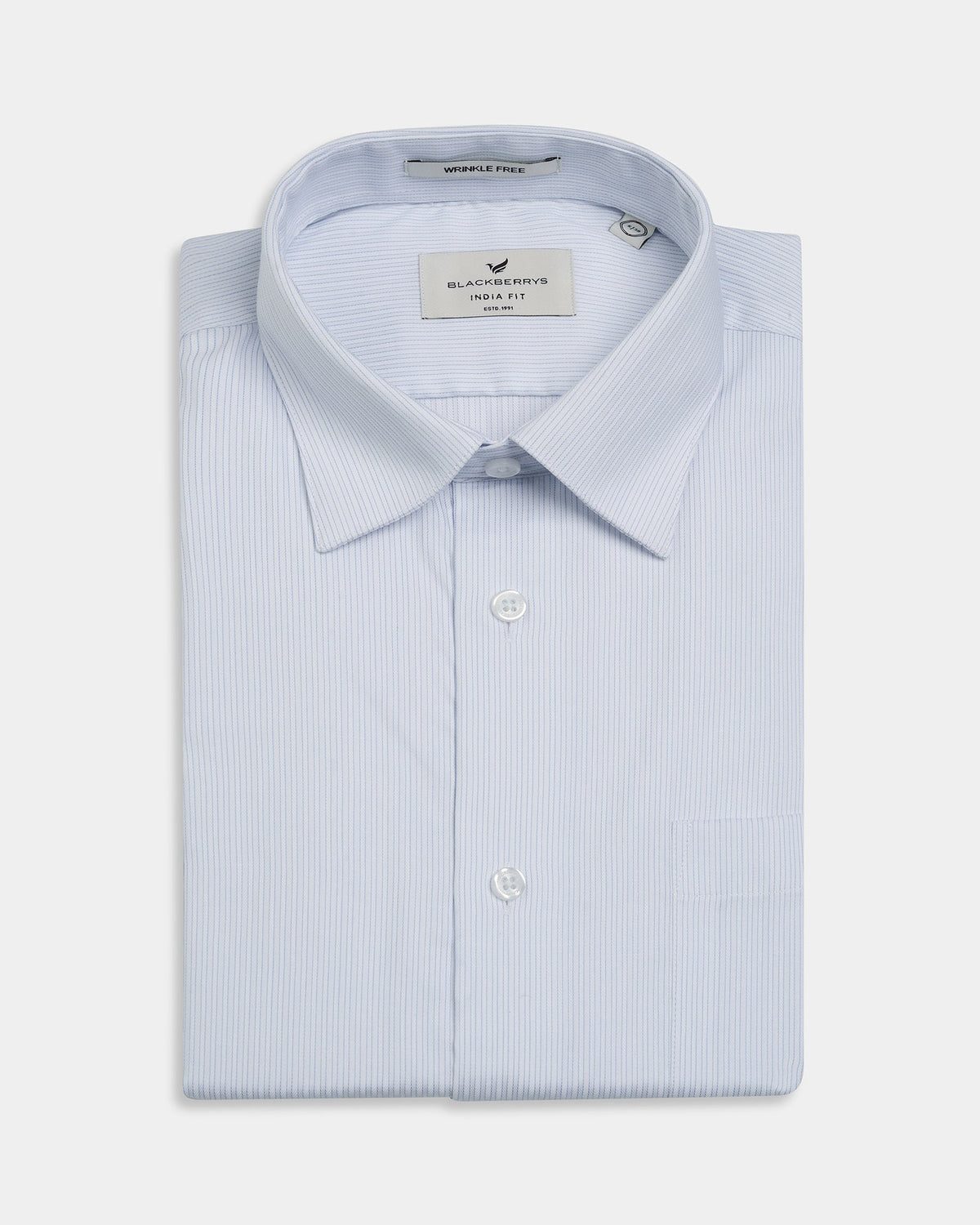 White Unwrinkle Stripe Shirt - Dutch