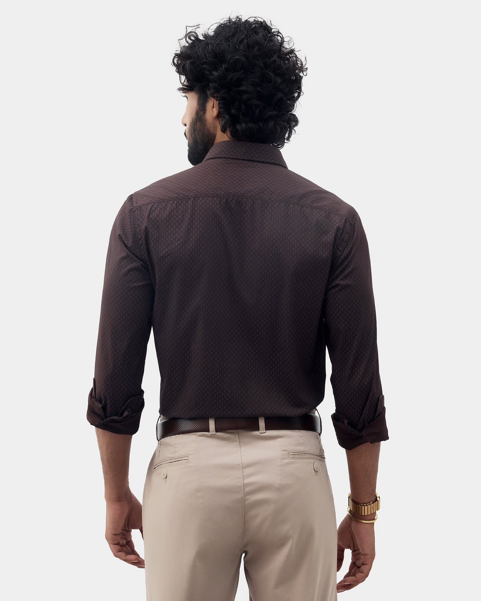 Wine Printed Shirt - Oplos