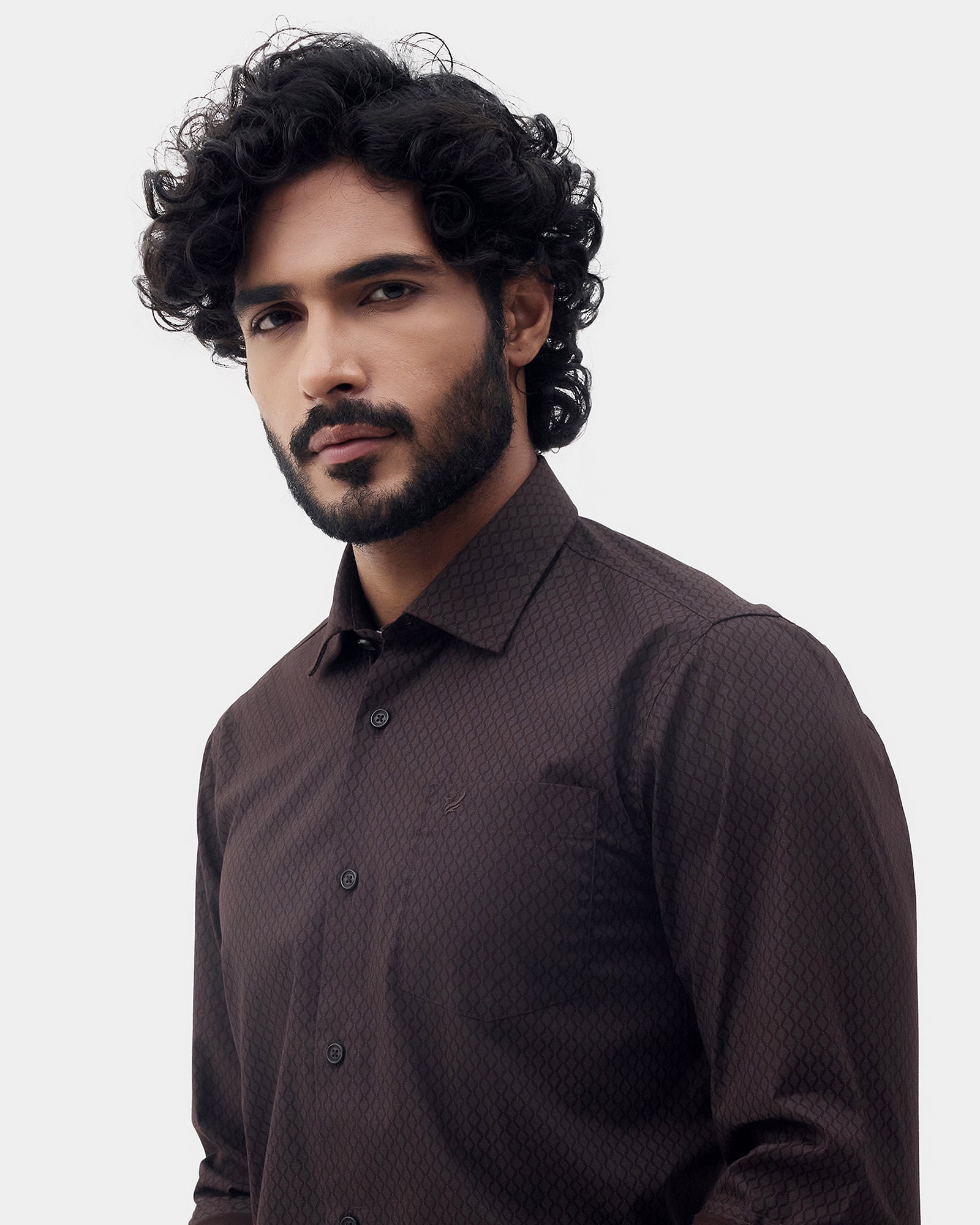 Wine Printed Shirt - Oplos