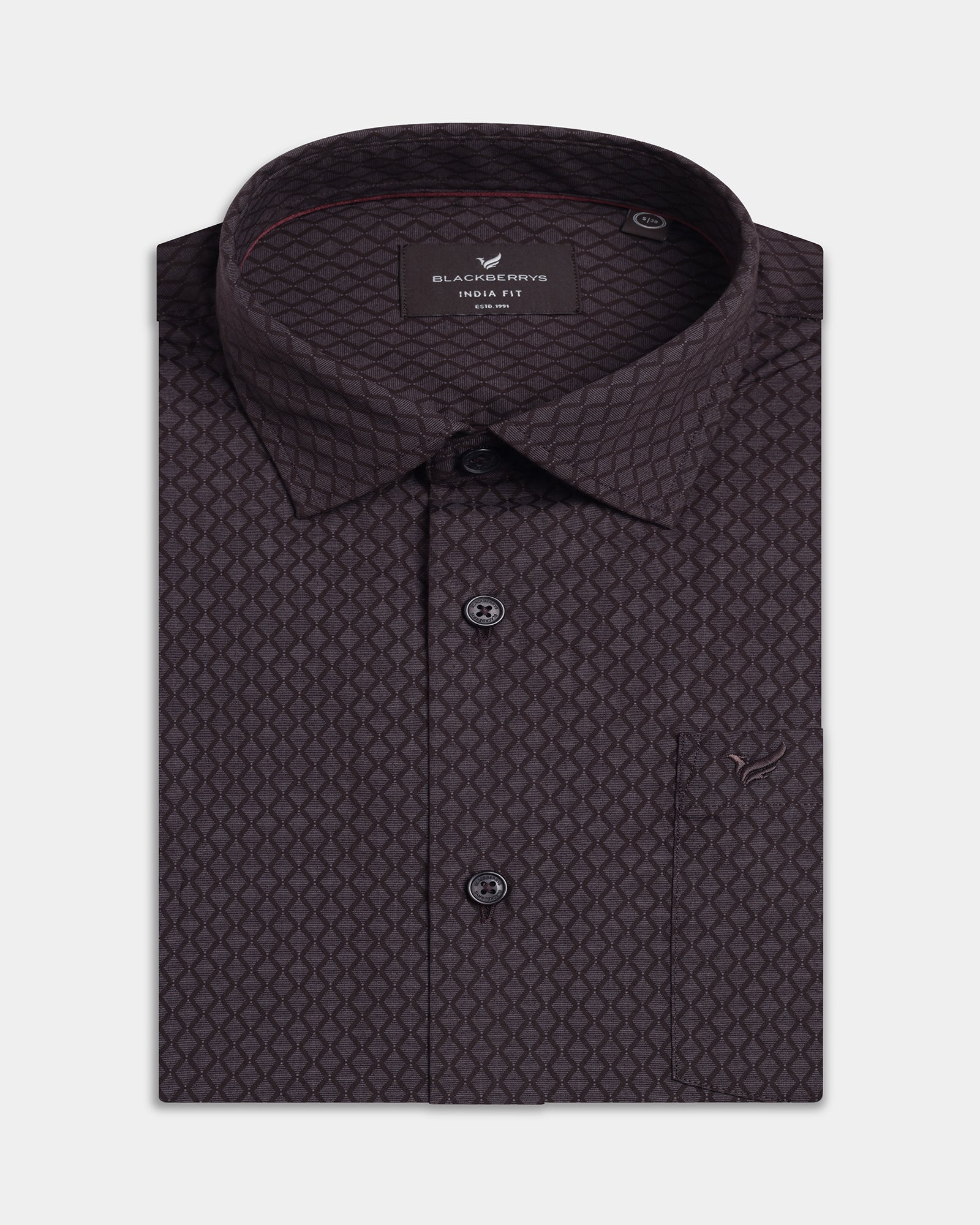 Wine Printed Shirt - Oplos