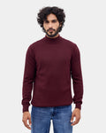 Wine Solid Sweater - Poppy