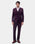 Wine Three Piece Solid Suit - Colteo