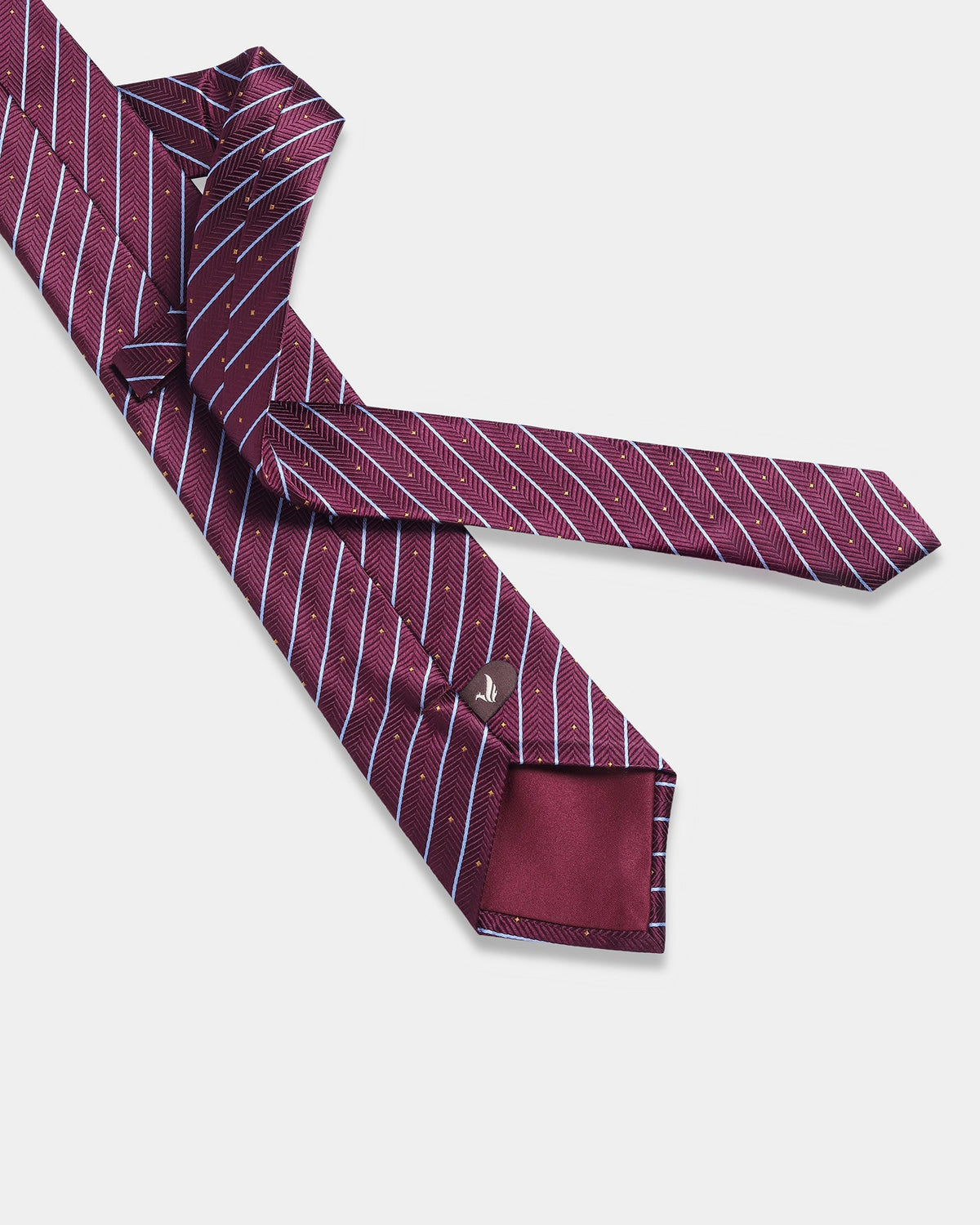 Wine Stripe Tie - Brussels