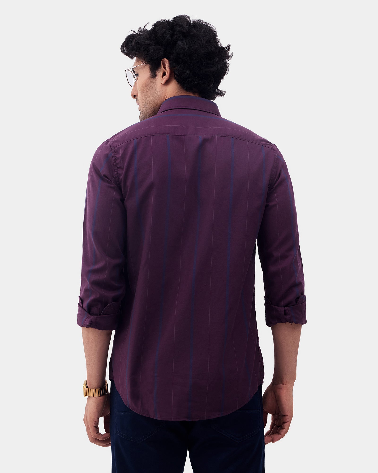 Wine Stripe Shirt - Kyton