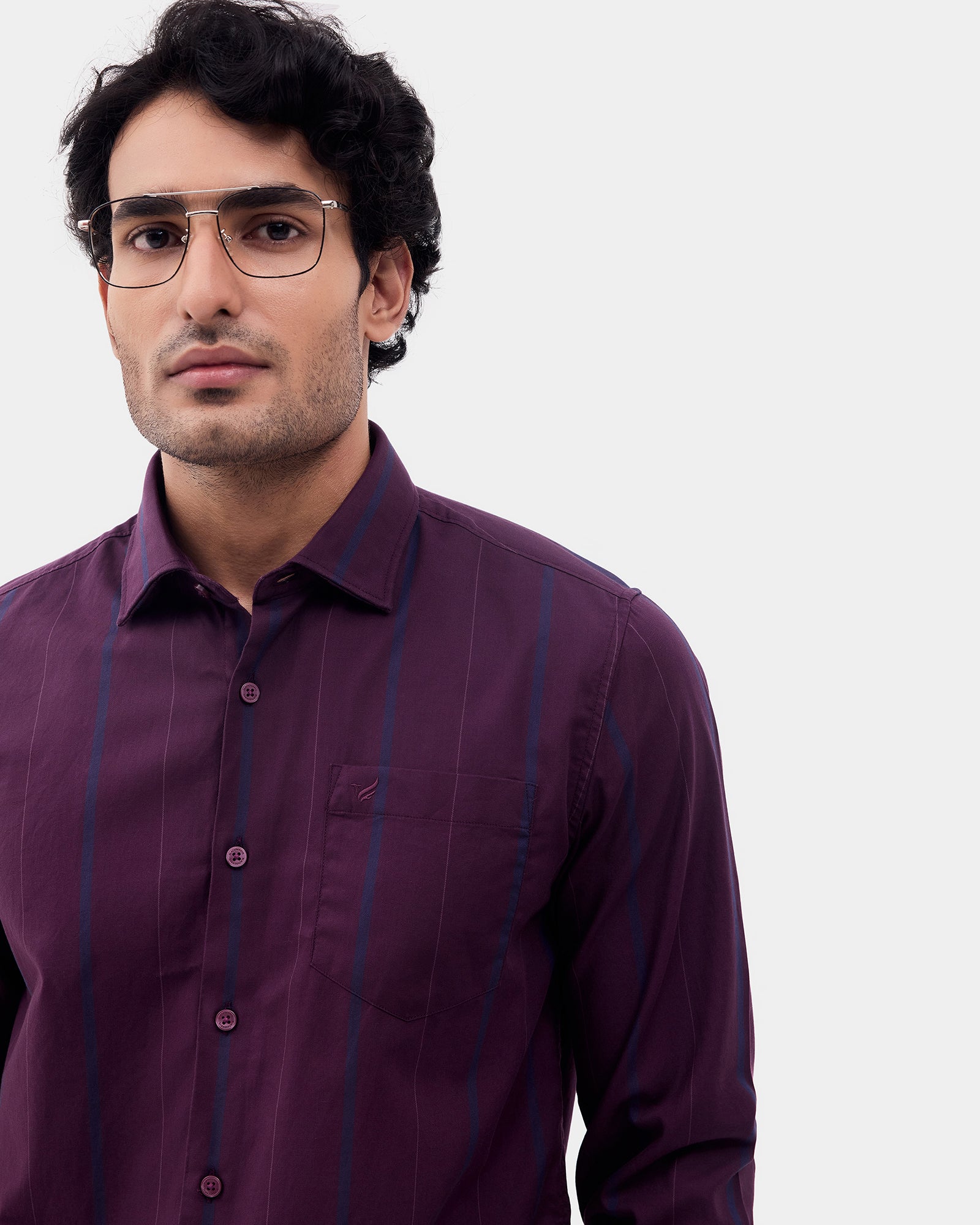 Wine Stripe Shirt - Kyton
