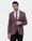 Wine Textured Blazer - Jermie