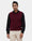 Wine V-Neck Solid Sweater - Less