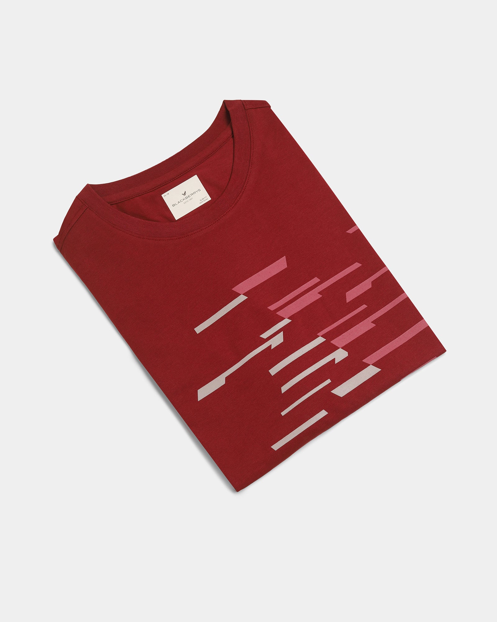 Winery Red Crew Neck Printed T-Shirt - Ryuji