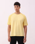 Yellow Crew Neck Printed T-Shirt - Caleb