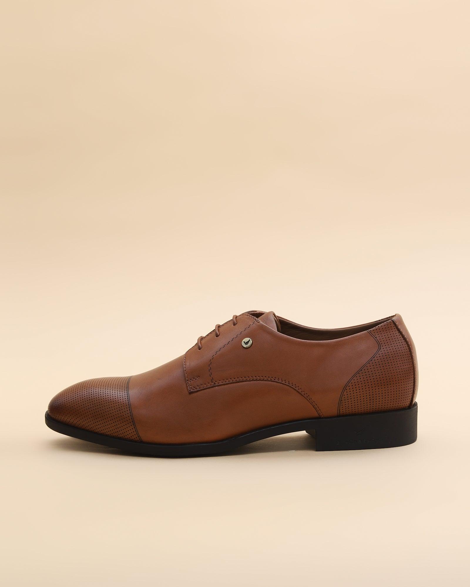 Luke Regular Fit Footwear   Derby In Tan