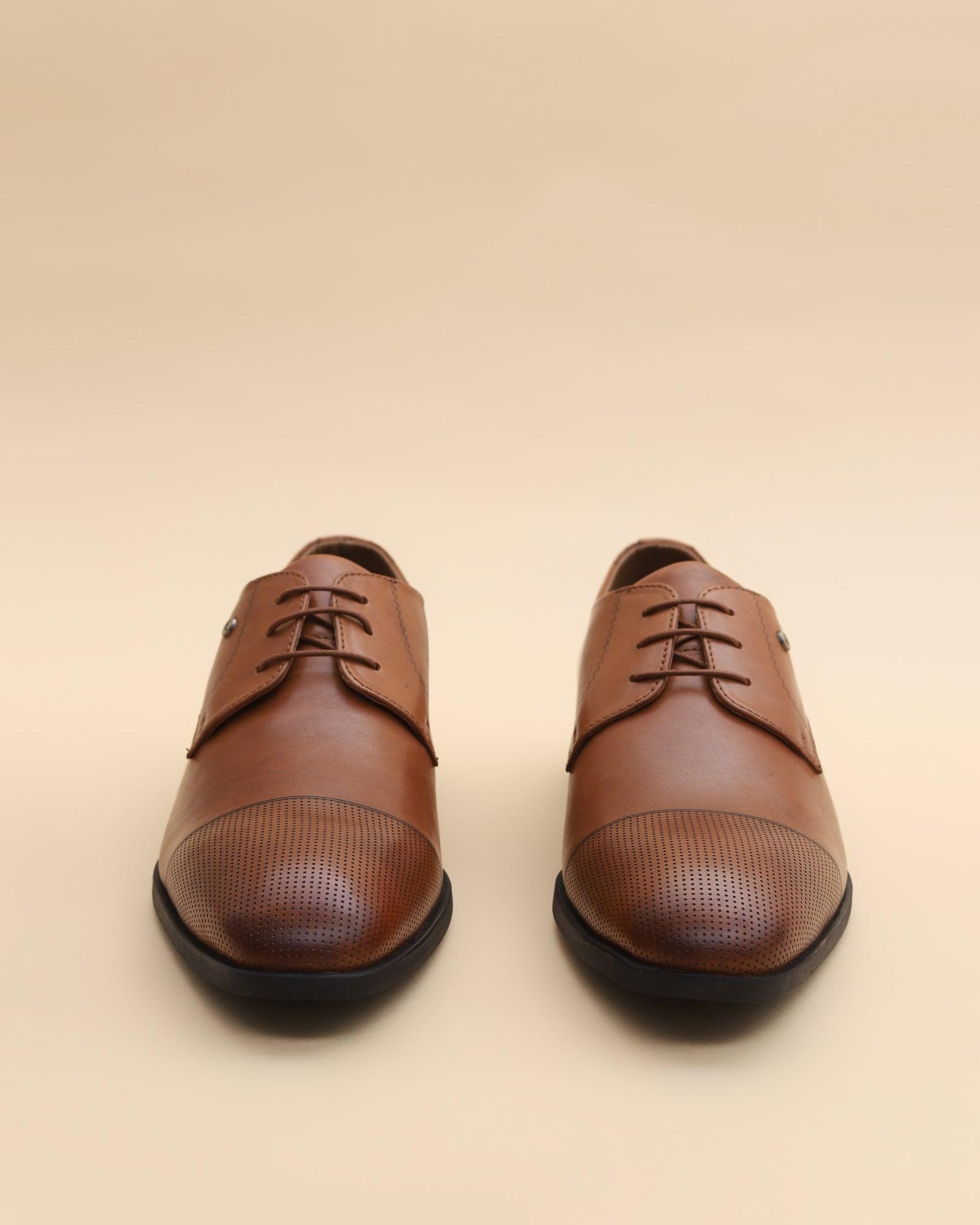 Luke Regular Fit Footwear   Derby In Tan