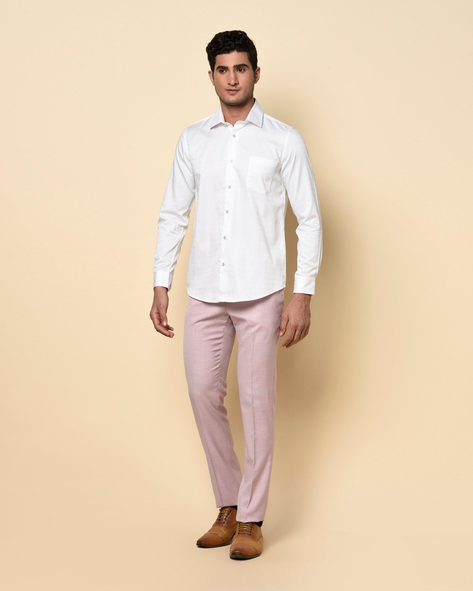 Formal White Check Shirt - Kristof