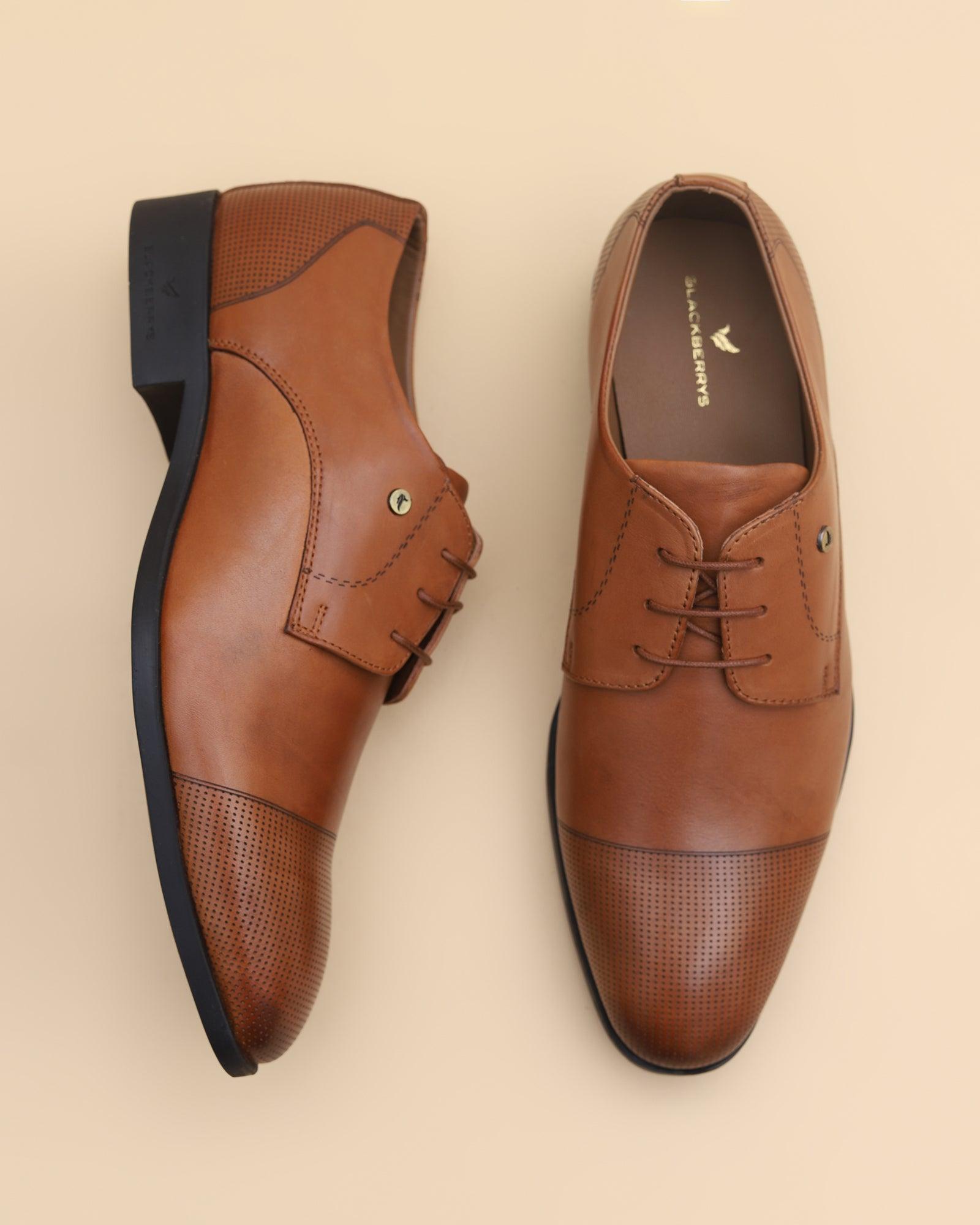 Luke Regular Fit Footwear   Derby In Tan