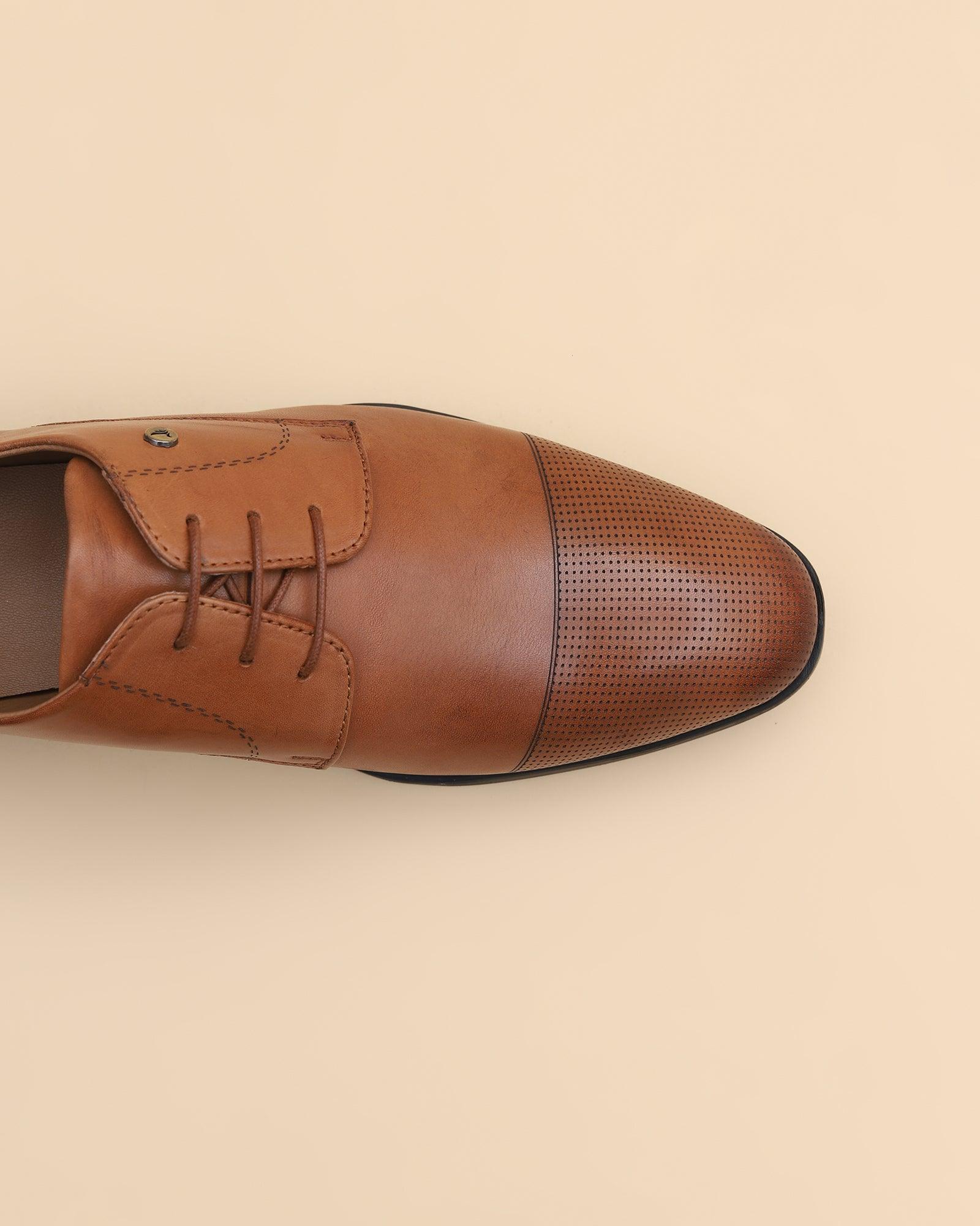 Luke Regular Fit Footwear   Derby In Tan